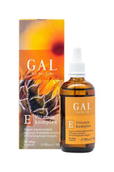 GAL E-vitamin komplex 95 ml i glasflaska, stark antioxidant för hälsosam hud och immunsystem.